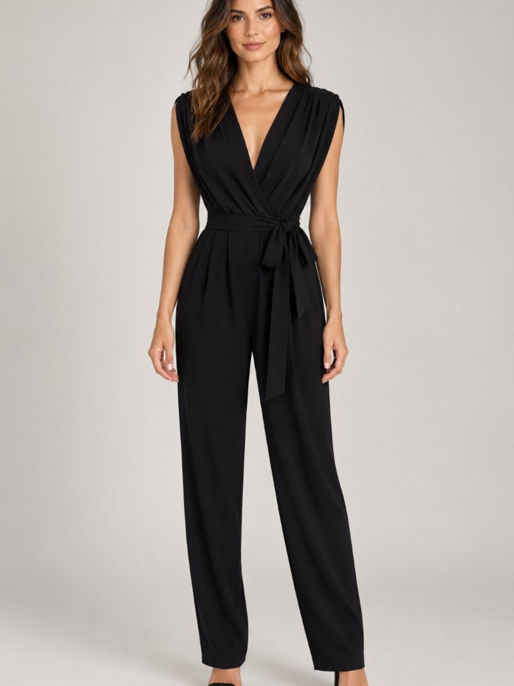 Pearl by Lela Rose $465 Fluid Crepe Jumpsuit